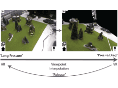 Transitional Augmented Reality navigation for live captured scenes